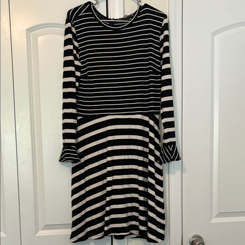 Striped Black and White Dress